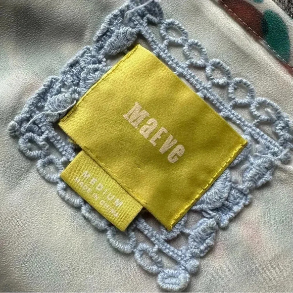 Anthropologie Maeve Flutter Sleeve Watercolor Dress Medium - Picture 3 of 7